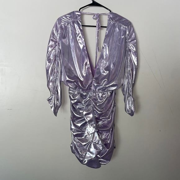 Nwt ruched deep v neck bodycon - Picture 2 of 3